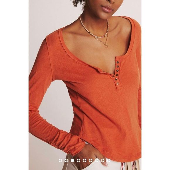 Anthropologie x Pilcro Sustainable Henley Size 3X - Picture 3 of 10
